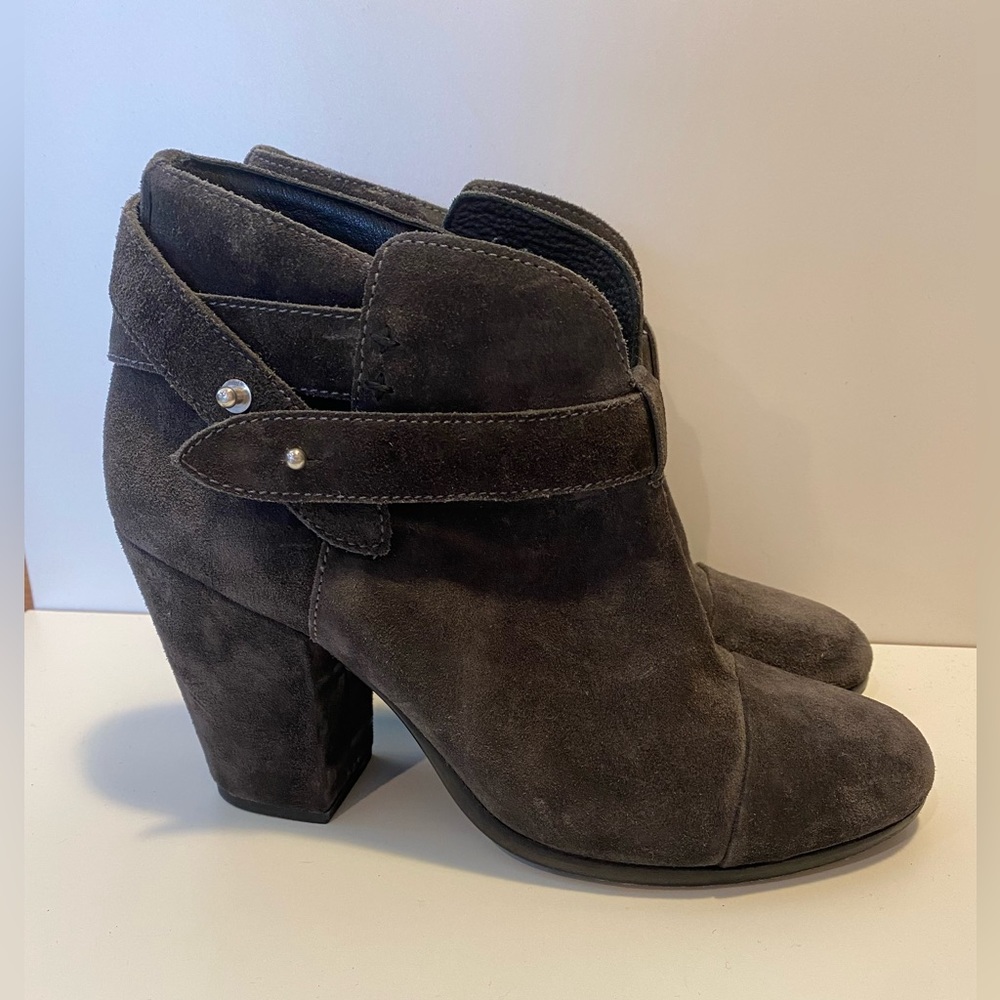Rag & Bone Harrow gray suede booties women’s size 39UK 8US